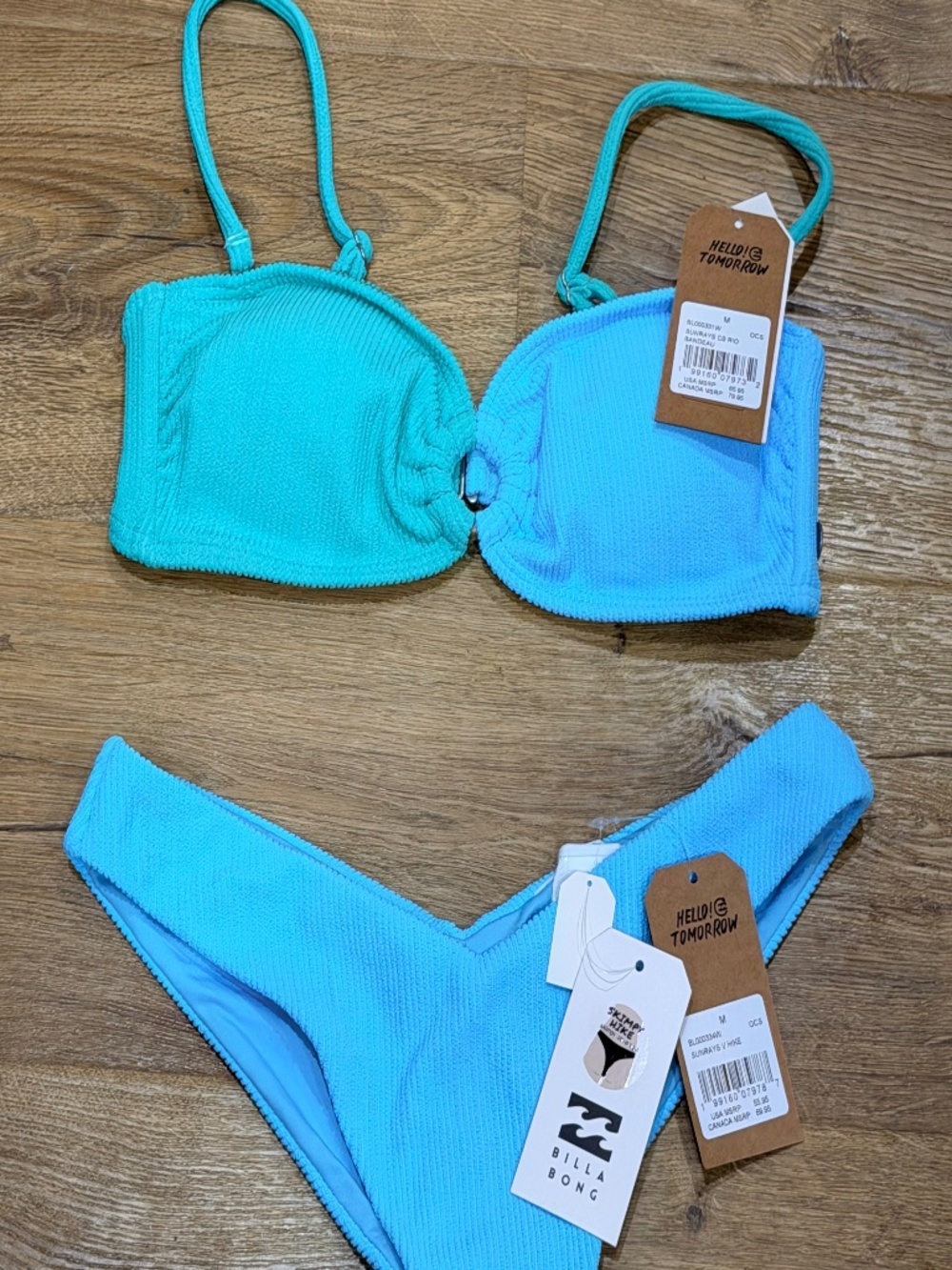 NWT Billabong Skimpy Hike Bikini Top & Bottom Swimsuit Swim Set Women's M NEW
